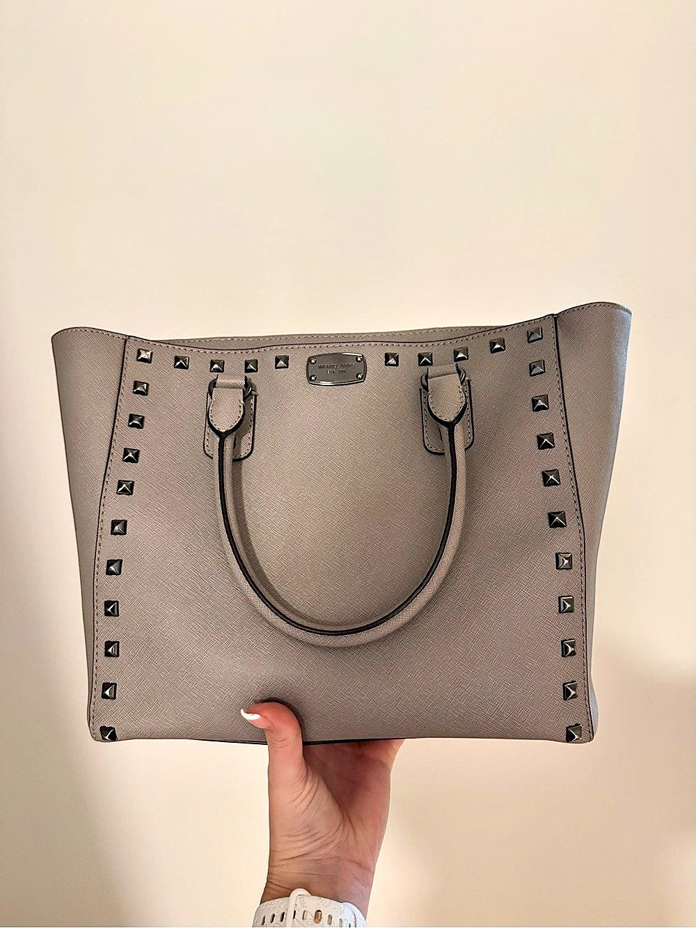 Michael Kors Studded Tote Gray